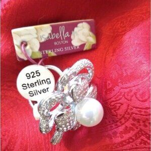 NWT Sterling Pearl Isabella of Boston Ring